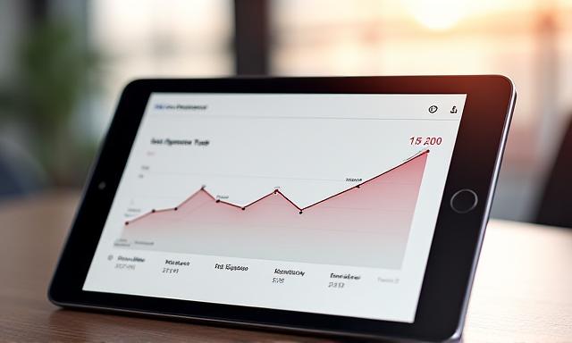 Data analytics dashboard showing SEO rise